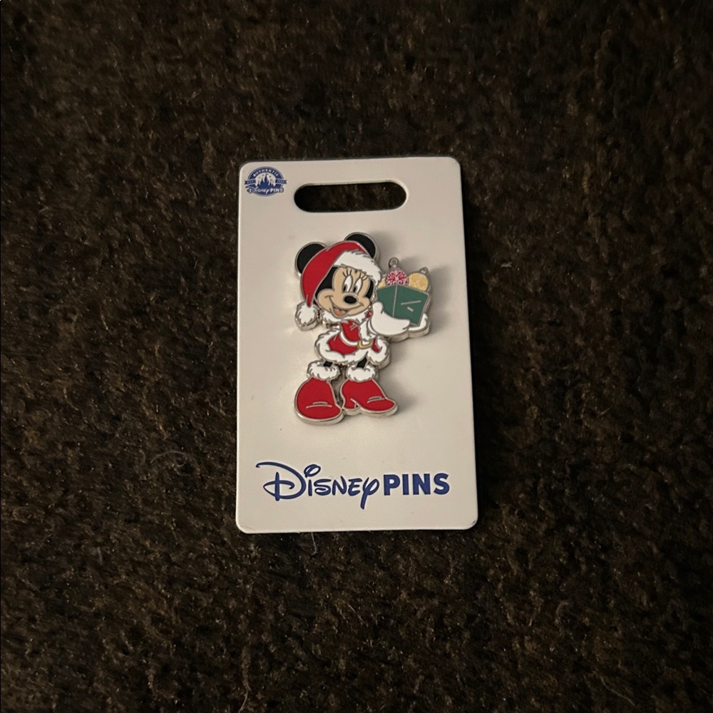 Disney Minnie Mouse Festive Pin in Red and White